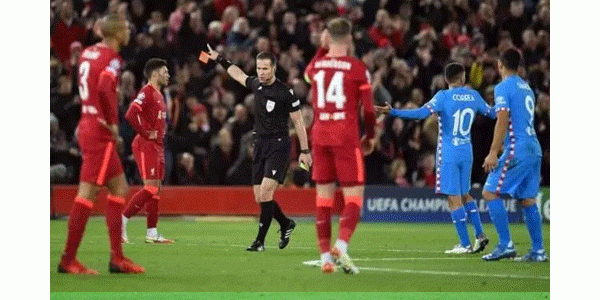 Il giocatore dell'Atlético de Madrid è stato espulso di nuovo dall'arbitro